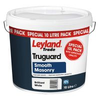 Leyland Trade Truguard Smooth Masonry Paint Brilliant White 10L